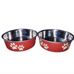 🐾2 Small Bella Stainless Steel Pet Bowls🐾